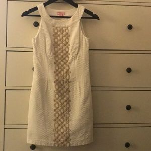 White and Gold Lilly Pulitzer Dress - Size 00